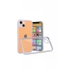 Newface Apple iPhone 13 Mini Kılıf Miami Şeffaf Silikon - Lila