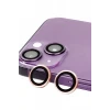 Newface Apple iPhone 13 Mini Raze Metal Kamera Lens - Pembe