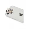 Newface Apple iPhone 13 Pers Alüminyum Kamera Lens - Gold