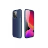Newface Apple iPhone 13 Pro Kılıf Auto Focus Karbon Kapak - Lacivert