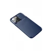 Newface Apple iPhone 13 Pro Kılıf Auto Focus Karbon Kapak - Lacivert
