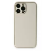 Newface Apple iPhone 13 Pro Kılıf Coco Deri Silikon Kapak - Beyaz