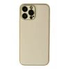 Newface Apple iPhone 13 Pro Kılıf Coco Deri Silikon Kapak - Gold