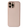 Newface Apple iPhone 13 Pro Kılıf Coco Deri Silikon Kapak - Pembe