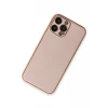 Newface Apple iPhone 13 Pro Kılıf Coco Deri Silikon Kapak - Pembe