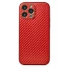 Newface Apple iPhone 13 Pro Kılıf Coco Karbon Silikon - Kırmızı