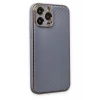Newface Apple iPhone 13 Pro Max Kılıf Coco Karbon Silikon - Gri