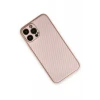 Newface Apple iPhone 13 Pro Max Kılıf Coco Karbon Silikon - Pembe