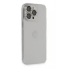 Newface Apple iPhone 13 Pro Max Kılıf Luko Lens Silikon - Gümüş