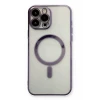 Newface Apple iPhone 13 Pro Max Kılıf Magneticsafe Lazer Silikon - Mor