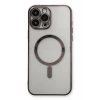 Newface Apple iPhone 13 Pro Max Kılıf Magneticsafe Lazer Silikon - Siyah