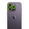 Newface Apple iPhone 13 Pro Max Neon Fosforlu Kamera Lens - Yeşil