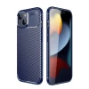 Newface Apple iPhone 14 Kılıf Auto Focus Karbon Kapak - Lacivert