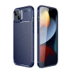 Newface Apple iPhone 14 Kılıf Auto Focus Karbon Kapak - Lacivert