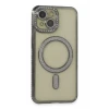 Newface Apple iPhone 14 Kılıf Joke Simli Magneticsafe Kılıf - Gri