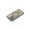 Newface Apple iPhone 14 Kılıf Joke Simli Magneticsafe Kılıf - Gri