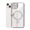Newface Apple iPhone 14 Kılıf Joke Simli Magneticsafe Kılıf - Pembe