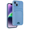 Newface Apple iPhone 14 Kılıf Kelvin Kartvizitli Silikon - Mavi
