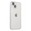 Newface Apple iPhone 14 Kılıf Luko Lens Silikon - Gümüş