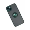 Newface Apple iPhone 14 Kılıf Montreal Yüzüklü Silikon Kapak - Yeşil