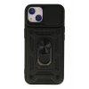 Newface Apple iPhone 14 Kılıf Pars Lens Yüzüklü Silikon - Siyah