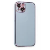 Newface Apple iPhone 14 Plus Kılıf Coco Deri Silikon Kapak - Sky Blue