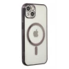 Newface Apple iPhone 14 Plus Kılıf Magneticsafe Lazer Silikon - Siyah