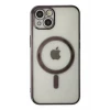 Newface Apple iPhone 14 Plus Kılıf Magneticsafe Lazer Silikon - Siyah