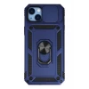 Newface Apple iPhone 14 Plus Kılıf Pars Lens Yüzüklü Silikon - Lacivert