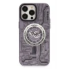 Newface Apple iPhone 14 Pro Kılıf Apollo Magneticsafe Desenli Kapak - Apollo Mor - 5