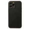 Newface Apple iPhone 14 Pro Kılıf Coco Deri Silikon Kapak - Siyah