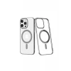 Newface Apple iPhone 14 Pro Kılıf Element Magneticsafe Sert Kapak - Gümüş