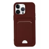 Newface Apple iPhone 14 Pro Kılıf Kelvin Kartvizitli Silikon - Bordo