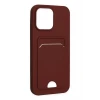 Newface Apple iPhone 14 Pro Kılıf Kelvin Kartvizitli Silikon - Bordo