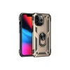 Newface Apple iPhone 14 Pro Kılıf Sofya Yüzüklü Silikon Kapak - Gold