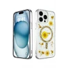 Newface Apple iPhone 14 Pro Max Kılıf Daisy Simli Magsafe Kapak - Gold