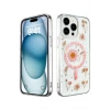 Newface Apple iPhone 14 Pro Max Kılıf Daisy Simli Magsafe Kapak - Pembe