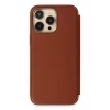 Newface Apple iPhone 14 Pro Max Kılıf Dolpin Kapaklı - Kahverengi