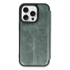 Newface Apple iPhone 14 Pro Max Kılıf Flip Cover - Koyu Yeşil