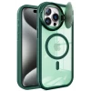 Newface Apple iPhone 14 Pro Max Kılıf Teleskop Lens Magsafe Silikon Kapak - Koyu Yeşil