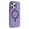 Newface Apple iPhone 14 Pro Max Kılıf Tron Şeffaf Magsafe Kapak - Derin Mor