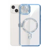Newface Apple iPhone 15 Kılıf Joke Simli Magneticsafe Kılıf - Mavi