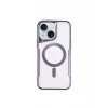 Newface Apple iPhone 15 Plus Kılıf Boyi Magsafe Silikon Kapak - Derin Mor