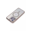 Newface Apple iPhone 15 Pro Kılıf Joke Simli Magneticsafe Kılıf - Pembe