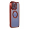 Newface Apple iPhone 15 Pro Kılıf Slot Silikon - Kırmızı