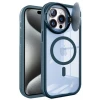 Newface Apple iPhone 15 Pro Kılıf Teleskop Lens Magsafe Silikon Kapak - Lacivert