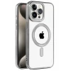 Newface Apple iPhone 15 Pro Max Kılıf Kronos Magsafe Kapak - Titanyum Gri