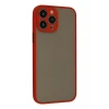 Newface Apple iPhone 15 Pro Max Kılıf Montreal Silikon Kapak - Kırmızı