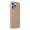Newface Apple iPhone 15 Pro Max Kılıf Nano içi Kadife Silikon - Pudra