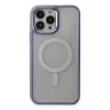 Newface Apple iPhone 15 Pro Max Kılıf Room Magneticsafe Silikon - Lila
